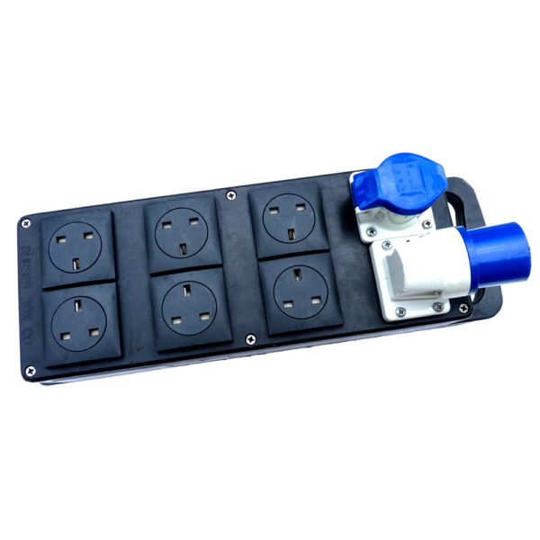 Rubber box - Type 140 16A - 6x13A - HireWL